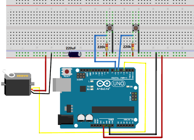 使用arduino控制伺服电机电路图