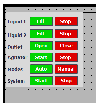 HMI 按钮和文本字段示例